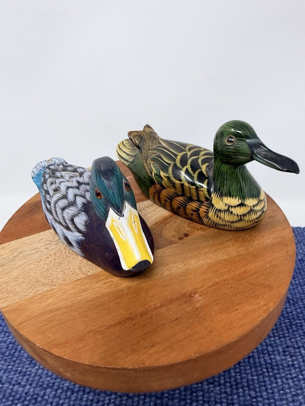 Vintage Decorative Duck Figurines Lot of 3 Waterfowl Collection Mixed Birds